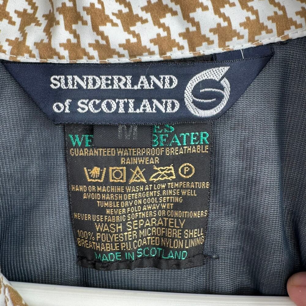 Vintage Sunderland of Scotland Houndstooth Weathebeater Pullover Womens M Brown - Picture 5 of 9